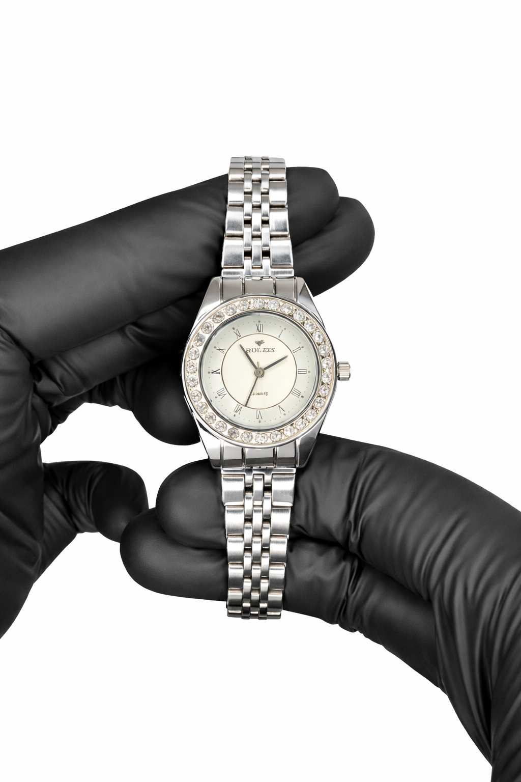 Silver Dial Crystal Stainless Steel Women’s Watch