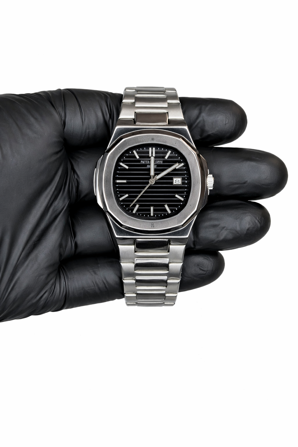 Patek Philippe Nautilus Black Dial Stainless Steel
