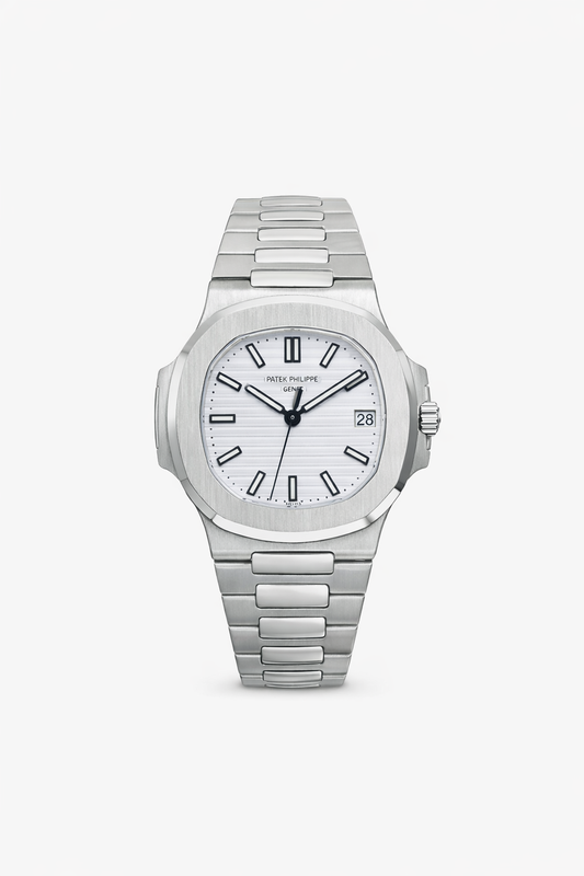 Patek Philippe Nautilus White Dial Stainless Steel