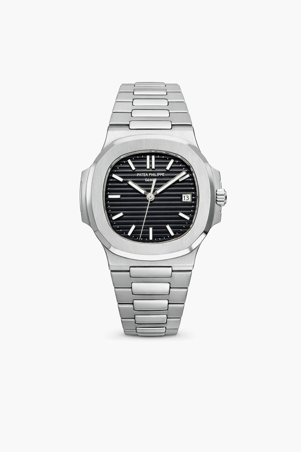 Patek Philippe Nautilus Black Dial Stainless Steel